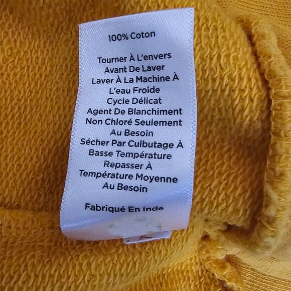Talbots Mustard Yellow Ruffle Trim Raglan Sweatshirt Women's Size Small - Picture 6 of 10